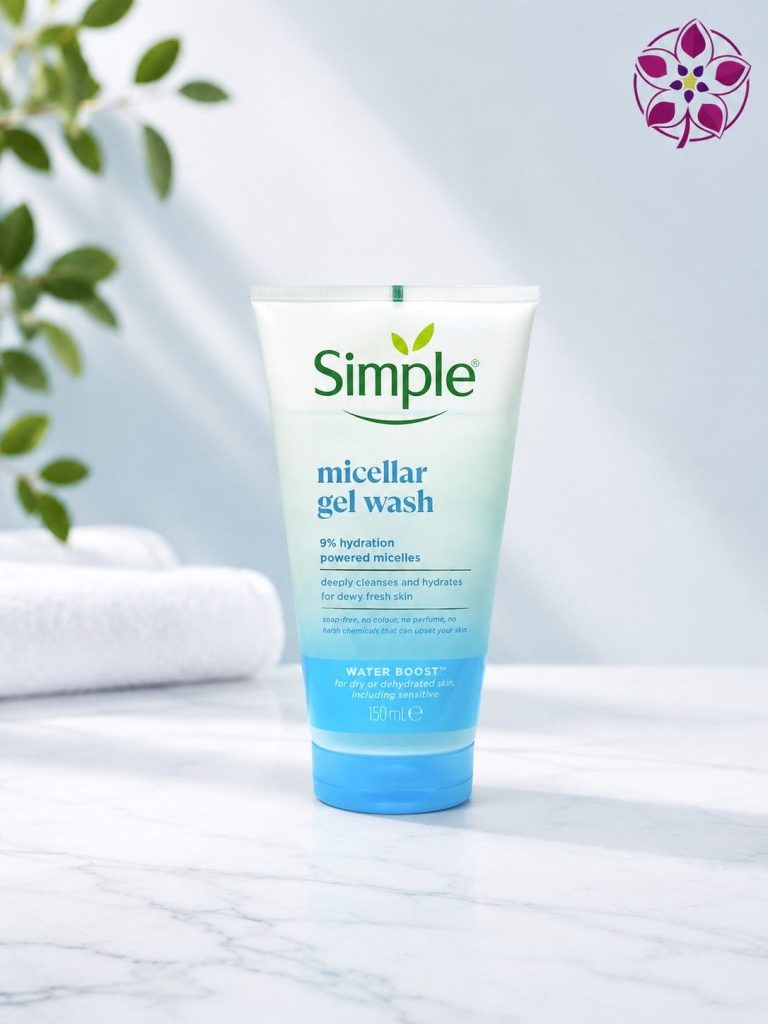 ژل شستشوی صورت سیمپل مدل Micellar Gel Wash حجم 150 میلی‌لیتر، پاک‌کننده و آبرسان پوست خشک و حساس