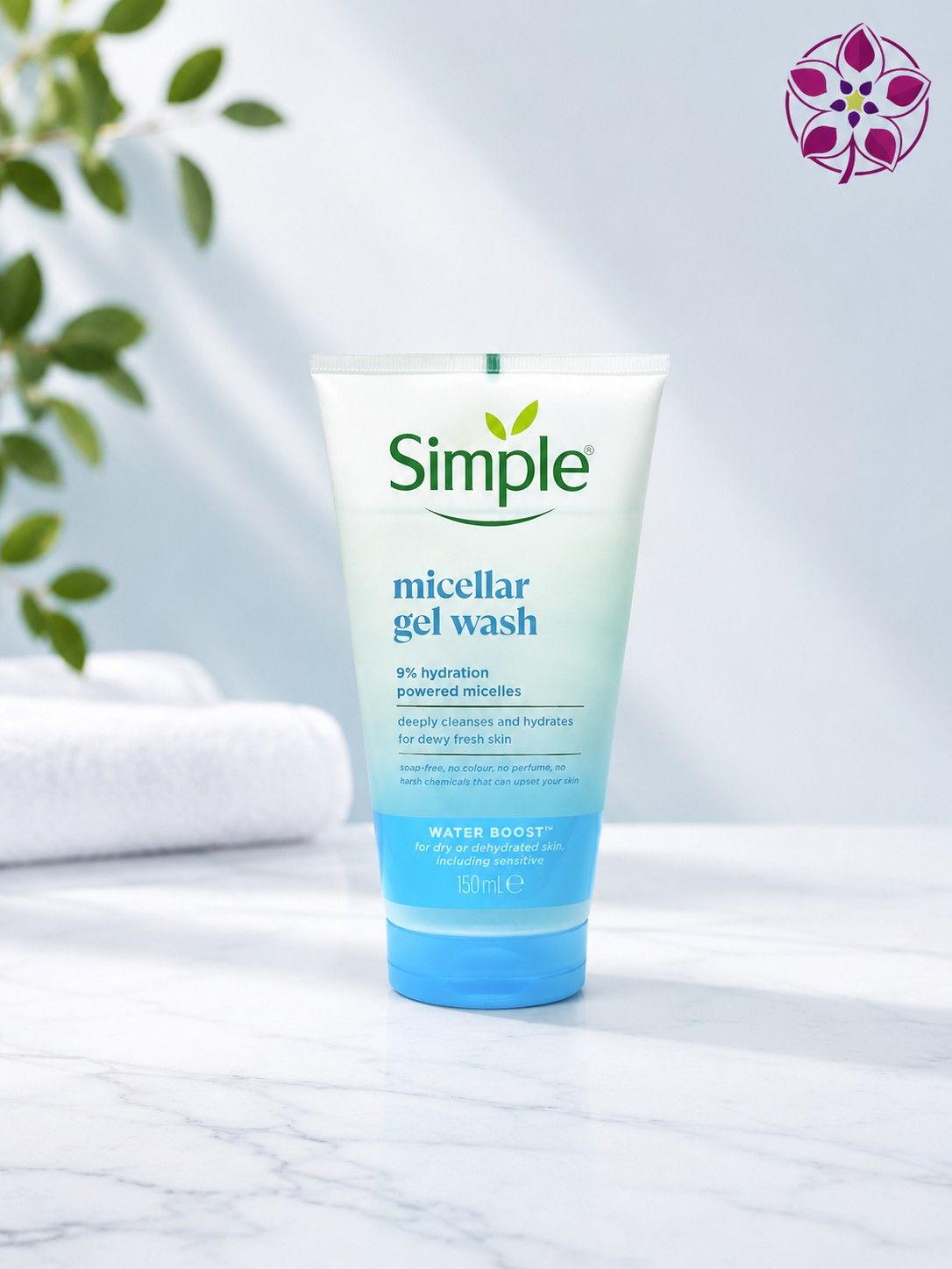 شستشوی صورت سیمپل مدل Micellar Gel Wash آبرسان 150 میلیلیتر ژل شستشوی صورت سیمپل مدل Micellar Gel Wash حجم 150 میلیلیتر، پاککننده و آبرسان پوست خشک و حساس