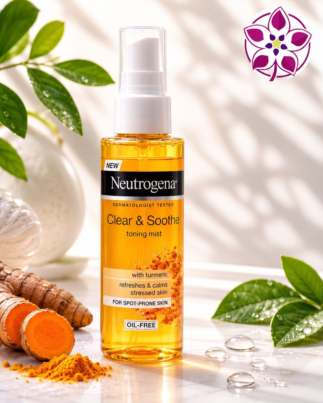 تونر نوتروژینا ضد جوش Clear & Soothe حاوی زردچوبه 125 میل تونر نوتروژینا ضد جوش Clear & Soothe حاوی زردچوبه مناسب پوست چرب و مستعد جوش