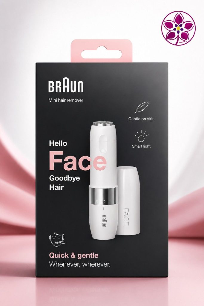 موزن صورت براون مدل FS1000 Face Mini Hair Remover مناسب حذف موهای زائد صورت بانوان