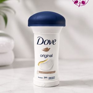 استیک ضدتعریق داو اورجینال 24 ساعته با بسته‌بندی سفید و آبی، مناسب برای کنترل بوی بدن و مراقبت از پوست زیر بغل