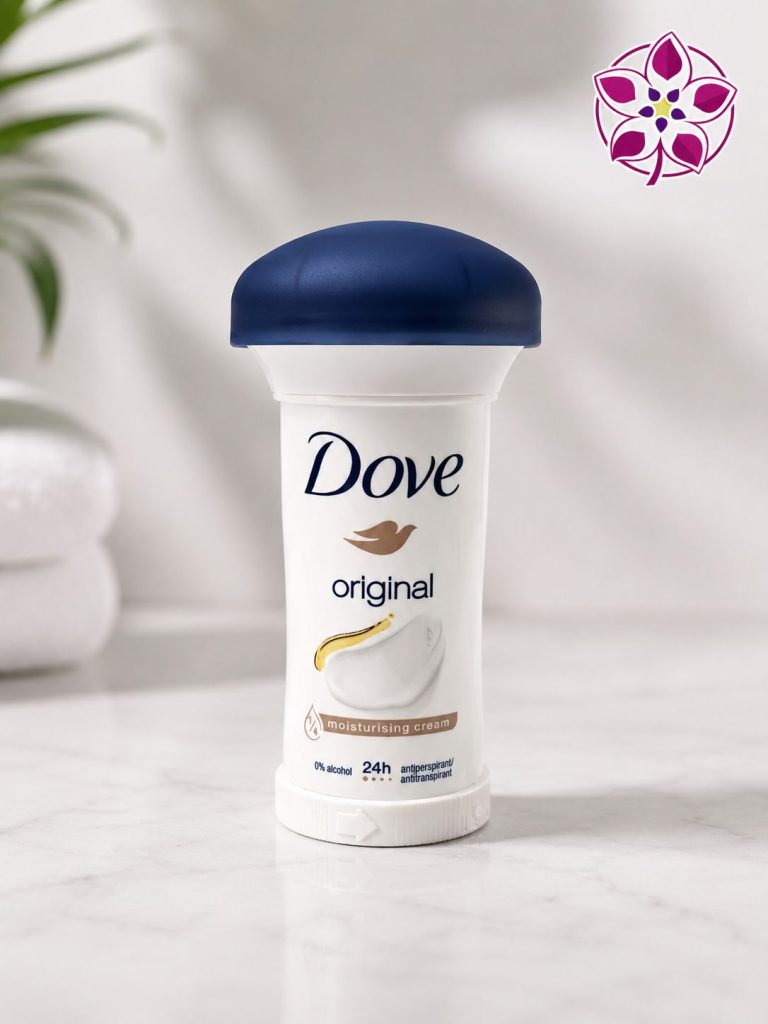 استیک ضدتعریق داو اورجینال 24 ساعته با بسته‌بندی سفید و آبی، مناسب برای کنترل بوی بدن و مراقبت از پوست زیر بغل